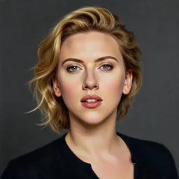 a beautiful portrait of scarlett johansson painted by arnold bocklin