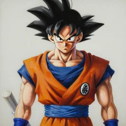 goku by chris lopez, oil painting, realistic, detailed