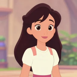anime girl disney pixar movie style