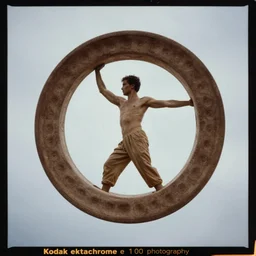 “ a photo of a human ouroboros, kodak ektachrome e 1 0 0 photography ”