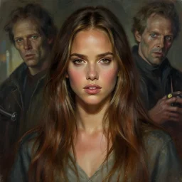 beautiful digital painting jessica alba / the thing 1 9 8 2 / john carpenter with high detail, 8 k, stunning detail, photo by artgerm, greg rutkowski and alphonse mucha, unreal engine 5, 4 k uhd