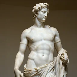 jim carrei as a greek marble statue