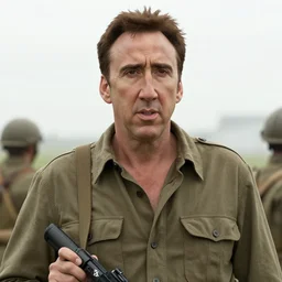 Nicolas Cage starring in Saving private Ryan