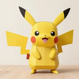Pikachu made out of cardboard