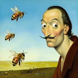 when the bees attack, art by salvador dali, bosch, masterpiece
