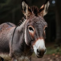 a donkey with face like natalie portman