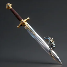 a sword, the tip of the sword slowly transforms into head of a dragon, trending on artstation, highly detailed, 4 k