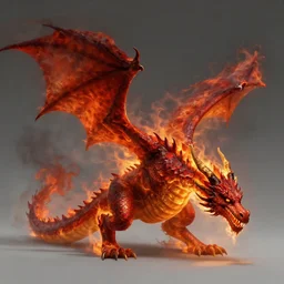 a fiery dragon of smoke, by greg rutkowski, trending on artstation