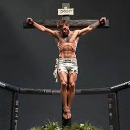 crucifixion of conor mcgregor, octane render
