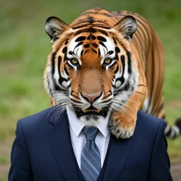 a tiger in a suit