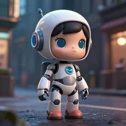 worksafe. cgsociety, by wlop, ilya kuvshinov, trending on artstation. cute young robot girl patrolling the streets, cinematic dramatic atmosphere, sharp focus, volumetric lighting.