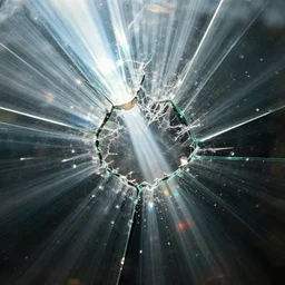 shattering glass refraction sunrays sun water splash