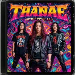 an awesome psychedelic taiwanese heavy metal hip hop rap album cover, professional photography, highly detailed, stunning lighting, artstation, realistic face and anatomy, by frank frazetta and shepard fairey and thomas kinkade and greg rutkowski