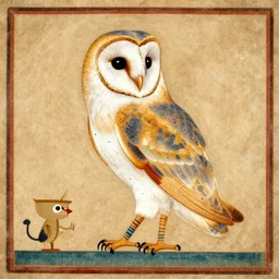 barn owl, ancient egyptian art