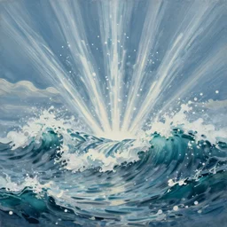 a hyper - detailed 3 d render like an oil painting of the rays of water and the wild, whipping wind, surrealism!!!!! surreal concept art, lifelike, photorealistic, digital painting, aesthetic, smooth, sharp focus, artstation hd, by greg rutkowski, bruce pennington, valentina remenar and asher duran,