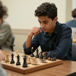 young karmen kass play chess