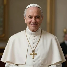 a female pope, seductive smile, 8k photography