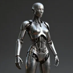 man made of metal, highly realistic, 3 d render, unreal engine