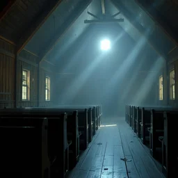 sunday morning in a simple wooden amish shaker style chapel full of bench pews, art by anders zorn, wonderful masterpiece by greg rutkowski, beautiful cinematic light, american romanticism thomas lawrence, greg rutkowski