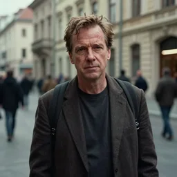 film still of bryan cranston in cosmic horror! the musical by david cronenberg, budapest street background, 3 5 mm film, atmospheric, ultra fine detail, film grain, photorealistic