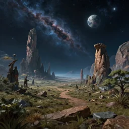 space landscape, fantasy style