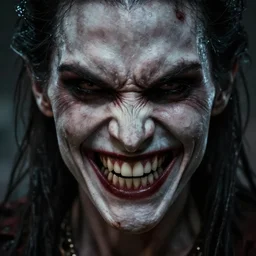 Jerma985 with a wide smile, sinister looking, evil intent, horror, uncanny, detailed, high resolution, sharpened, close-up, professional photography