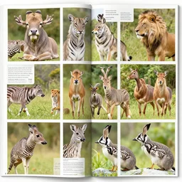 Magazine collage creating a beautiful scene of the animal kingdom