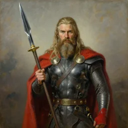 Gungnir, the spear of Odin, painting by Diego Gisbert Llorens