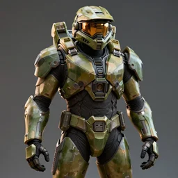 a character portrait of a soldier wearing powered armor in the of combination of halo armor and fallout power - armor trending on artstation deviantart pinterest hyper detailed photorealistic hd 8 k post - processing high resolution