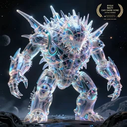 gigantic creature in space octane ultra realistic transluscent neon. cinematic by tsutomu nihei by emil melmoth, gustave dore, craig mullins, yoji shinkawa