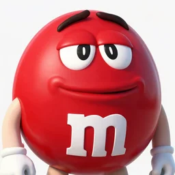 a giant m & m with the face of eminem