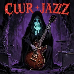 creepypasta, cursed imagery, anime style, jazz album cover