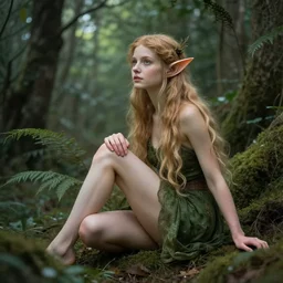 lovely elf in the nature by jean - baptiste monge vray, octane, realistic lightning