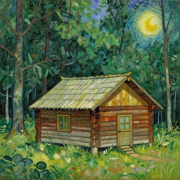 [ a log cabin in the forest ] [ van gogh ] [ affandi ]