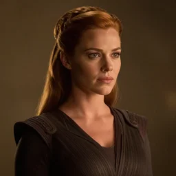 very pretty borg queen, moody lighting, shallow depth of field,