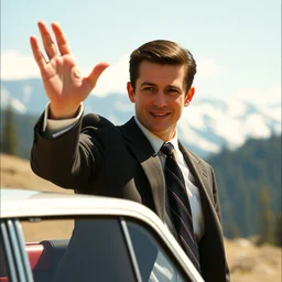 agent dale cooper from twin peaks waving goodbye