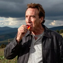 nicolas cage eating gelatinous mountain dew cubes, commercial advertisement