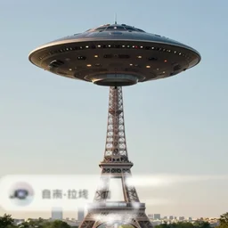 ufo flying over paris, stolen footage, secret, natural lighting, realistic, news feed