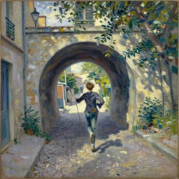 spirited, spontaneous by camille pissarro, by everett shinn. a beautiful street art. the wormhole makes tangible the most basic truths of existence. you cannot see the future. you cannot change the past. all of life consists of running into darkness.