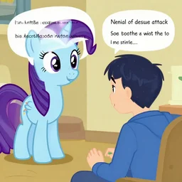 a denial of service attack in the form of a man who, when being described by a narrator, takes over the narrator role and begins telling my little pony stories, like this