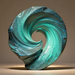 mint sparkle, conglomerate, asymmetry, vortex, salvador dali, abstract, large museum sculpture, antelope canyon, studio lighting, 3 3 mm, high quality, detailed