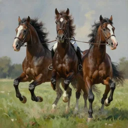 horses entangled by jenny saville and roberto ferri, jumping, running, struggle, wide eyes, motion
