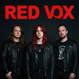 new red vox album cover, music album cover, alternative rock band