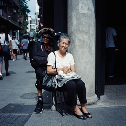 Candid Street Photography. Heliochrome Film