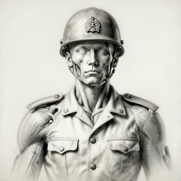 painting of a soldier, anatomy visible, clear - lines, grim - lighting, high - contrast, intricate, elegant, highly detailed, centered, digital painting, artstation, concept art, smooth, sharp focus, illustration, artgerm, tomasz alen kopera, peter mohrbacher, donato giancola, joseph christian leyendecker, wlop, boris vallejo