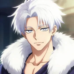 portrait of mahito from jujutsu kaisen as unimaginably beautiful, gorgeous, elegant, young man, anime, manga, kim jung gi, irakli nadar, bright colors, starts shining, intricate linework, white fur, unreal engine 5 highly rendered, global illumination, radiant light, detailed