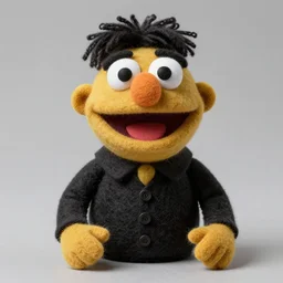 johnny cage as a muppet. highly detailed felt. hyper real photo. 4 k.
