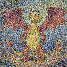 dragon angel pimp the puppet master, in the style of dr seuss, jim henson, studio ghibli, james jean, hiroshi yoshida, max ernst, paul signac