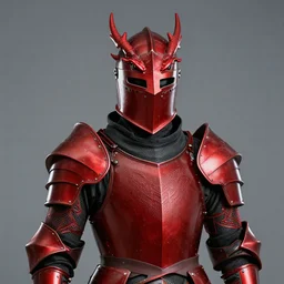 a well designed portrait of future knight wearing red dragon helmet, detailed, realistic, studio lighting, portrait photography