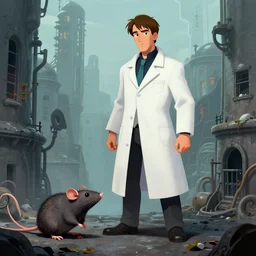 a plague doctor and a humanoid rat in a sewer city, stephen bliss, unreal engine, fantasy art by greg rutkowski, loish, rhads, ferdinand knab, makoto shinkai and lois van baarle, ilya kuvshinov, rossdraws, tom bagshaw, alphonse mucha, global illumination, radiant light, detailed and intricate environment